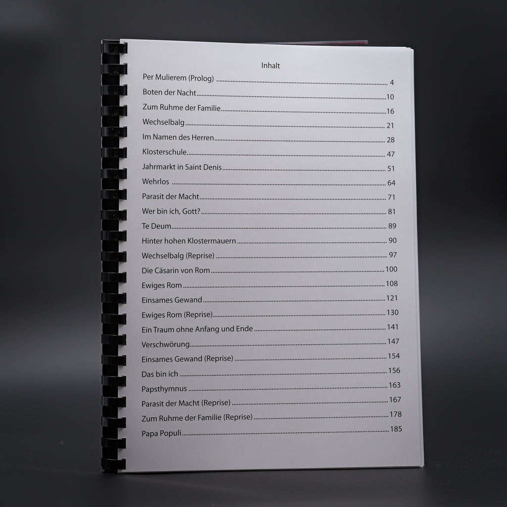 Songbook "Die Päpstin"